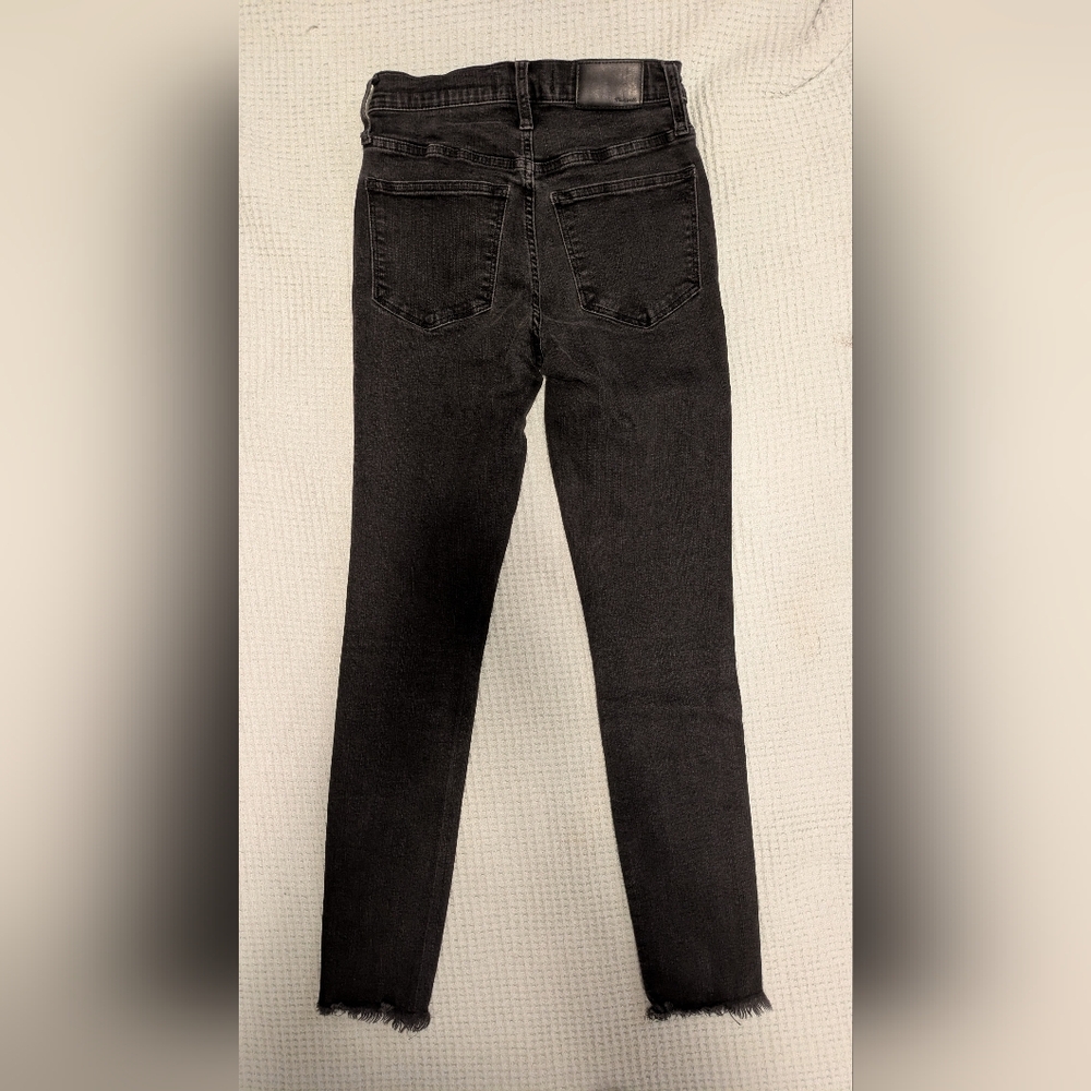 Madewell 10" High Rise Skinny Black Jeans - Picture 2 of 7